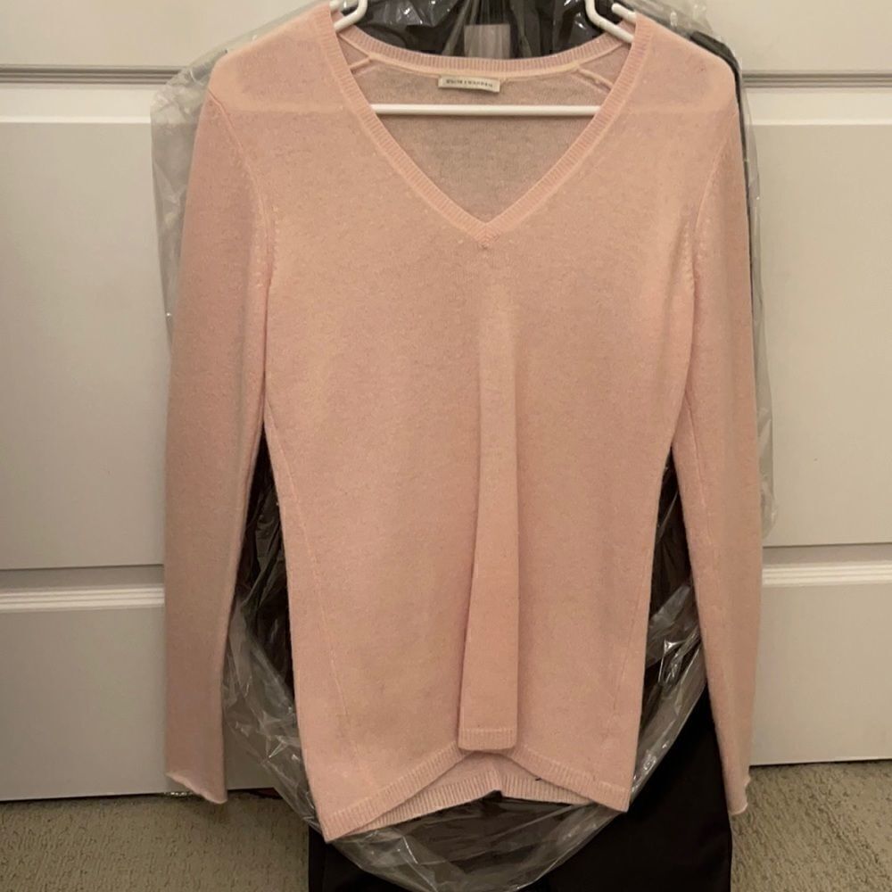 White and Warren Small 100% cashmere pink